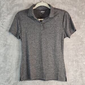 Quince Women's Flowknit Short Sleeve Polo Charcoal Size XS Minimalist Preppy
